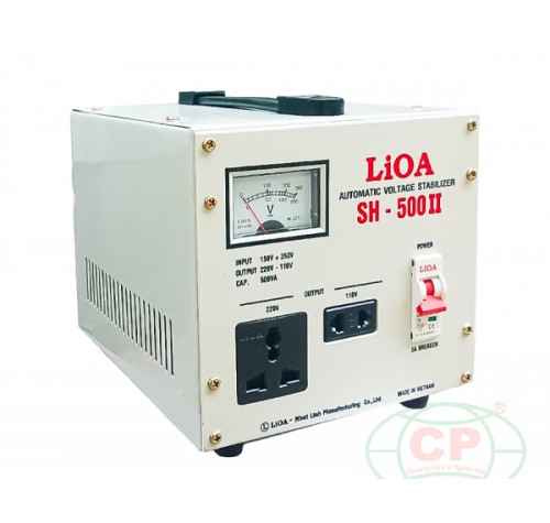 Ổn áp Lioa 0.5kva, 1 pha, dải điện 150v, SH-500II